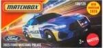 Mattel Matchbox: 2025 Ford Mustang de poliție, mașinuță albastră în cutie de carton 1/64 - Mattel (DNK70/JHP98)