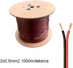  Hangszórókábel piros-fekete CCA 2x0, 5mm2 1000m/tekercs