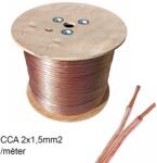  Hangszórókábel transzparens CCA 2x1, 5mm2 ár/méter