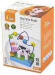 Viga Toys tehén mini fa gyöngyvezető labirintus 15 cm (596613) (596613)