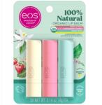 EOS Natural Lip Balm 3 Pak Vanilla Strawberry Sweet Mint vanília eper