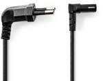 Nedis Cablu de alimentare Euro tata cotit - IEC-320-C7 cotit, 2m, negru, Nedis (CEGL11075BK20)