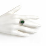 ElectraStore Inel Stralucitor Cu Piatra Verde Royal (C5038)