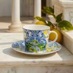Duo Gift SOLEDAD mediterrán porcelán csésze aljjal - 240 ml - díszdobozos (VR-76783)
