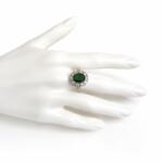ElectraStore Inel Stralucitor Cu Piatra Verde Royal (1C5038)