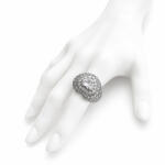 ElectraStore Inel Reglabil Cu Cristale Silver Heart (C5029)