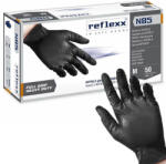 Reflexx N85 FULL GRIP extra vastag Fekete nitril kesztyű 50db/dob (REFN85B-M)
