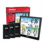 Webber Időjárás Állomás Webber WS302 3 Kültéri Érzékelők Dcf Hőmérő Higrométer (05WS302)