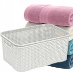 BranQ 7L-ES Tartály Rattan Fehér Antik Rendszerező Tároló Fogantyúk (RATTAN7L/BIEL)