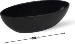  Fekete dekor tál 30x8, 5cm - kosarbolt