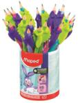 Maped Írástanuló grafitceruza radírral, ceruzatartó, HB, háromszögletű, ceruzafogóval, MAPED Kidy Learn, vegyes színek 1 db (IMA853503)