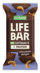 Lifefood Baton proteic de ovaz cu ciocolata, bio, 40g, Lifebar