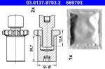 ATE Set accesorii, saboti frana parcare ATE 03.0137-9703.2 (03.0137-9703.2)