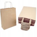  Kraft Papírtáska Szürke Építőkocka 24x11x32 cm 100 db 90g/m2