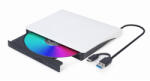 Gembird DVD-RW extern, GEMBIRD, interfata USB 2.0 + USB 3.1, negru-alb, "DVD-USB-031-BW" (timbru verde 0.8 lei) (DVD-USB-031-BW) - 2cumperi