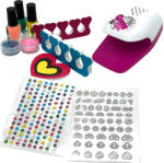  Set Salon de Manichiura Copii: Stickere pentru Unghii, Lampa UV, Set Oje, Sclipici, Pila, Separatoare degete