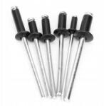  Alumínium Szegecsek Letéphető Kézi Szegecselő Készlet Fekete 2.4-4MM 120 Db (069169)