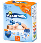 Assorbello prémium gyermek pelenka, midi, 4-9 kg, 20 db (00623)