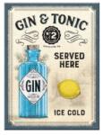 Nostalgic Art Germany Magnet 6 x 8cm - Gin ; Tonic Served Here - Gin Tonic Servit Aici (14405)
