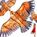 Toys Papírsárkány Sas Erős Nagy Hatalmas Madár XXL 110 CM Madárriasztó (DUŻY LATAWIEC ORZEŁ ORANGE 55 X 110 CM)