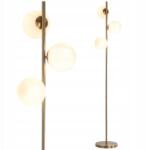 Krislamp Állólámpa Fehér Loft Gömbök Arany 165CM Led (KR479-2FL)