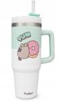 MPM Pusheen Thermo bögre Mpm 0, 9 l menta zöld nagy szívószállal (5903151089861)
