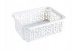 BranQ műanyag kosár Bamboo 3 fehér 29x22x12 cm (1713)