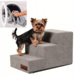 Doggy Kutyalépcső, kutya- vagy macskalépcső Rámpaállvány 3 lépcsőfok, Kicsi 30 cm (MSSPOP9)