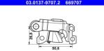 ATE Set accesorii, saboti frana parcare ATE 03.0137-9707.2 (03.0137-9707.2)