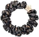 By Eloise London Gold Star Silk Scrunchie culoare Grey Leopard