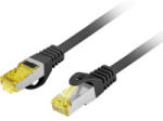 Lanberg Cablu retea Lanberg CAT6a Patch Cable S/FTP 0.5 m LZSH Black (PCF6A-10CU-0050-BK)