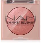 NAM Shimmer Blusher hosszantartó arcpír árnyalat 2 Peach Ice Tea 4 g