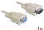Delock kábel Serial RS-232 Sub-D9 apa> RS-232 Sub-D9 anya 3 m hosszabítás (DL84289) (DL84289)