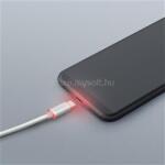 Delight ezüst iPhone Lightning adatkábel LED fénnyel 1m (55442I-WH) (55442I-WH)