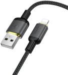 hoco. X128 Benefit fekete Lightning USB kábel 1 m 2, 4 A