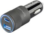 4smarts Charger Rapid+ 27W Quick Charge PD autós töltő fekete és szürke