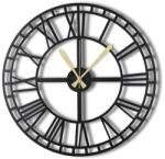 Wallity Dekoratív Fém Falióra Fekete WATCH-038 (805BSG1105)