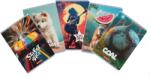 Herlitz Caiet A5 48 file, hartie 70g/mp FSC mix, patratele, Megamix, diverse modele, Herlitz HZ400211732