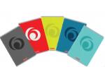 Herlitz Caiet A5 80 file, hartie 70g/mp FSC mix, patratele, Rainbow, diverse culori, 5 buc/set, Herlitz PCKHZ400211737