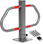 MULTISTORE Lehajtható parkolásgátló, Multistore DNPL-006, 50 cm, kulcsos, acél, lehajtva 7 cm magas, lakattal zárható, fényvisszaverő csíkokkal, 4 rögzítő (TF5049)