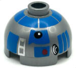 LEGO® Alkatrészek (Pick a Brick) Matt ezüst R2 D2 minifigura fej, használt 6027724 (6027724)