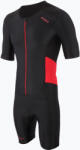 ZONE3 Combinezon de triathlon pentru bărbați ZONE3 Activate Short Sleeve Full Zip Trisuit black/red