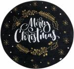 Conceptum Hypnose Carpet (140 cm) Black White Gold Cristmas Djt Çap 140