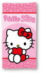Faro Hello Kitty, prosop de baie, inimioara, 70x140 cm