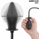  Dop Anal Gonflabil Addicted Toys, Silicon, Negru, 12.3 cm