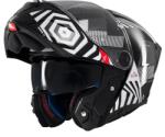 MT Helmets Casca MT Helmets Atom 2 SV Strange - Flip-up, negru alb, Ochelari soare incluși, ECE 22.06 (1335C22121)