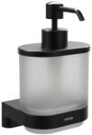RAVAK Chrome CR II 231.20BLM üveg szappanadagoló fali fém tartókonzollal, matt fekete X07P1380 (X07P1380)