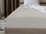  Cearsaf elastic din fleece MOLTON gri deschis 180 x 200 cm