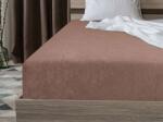  Cearsaf fleecat cu elastic MOLTON maro inchis 90 x 200 cm