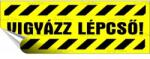  Információs matrica, 14x5 cm, Vigyázz lépcső! (200 - 650) - wondex